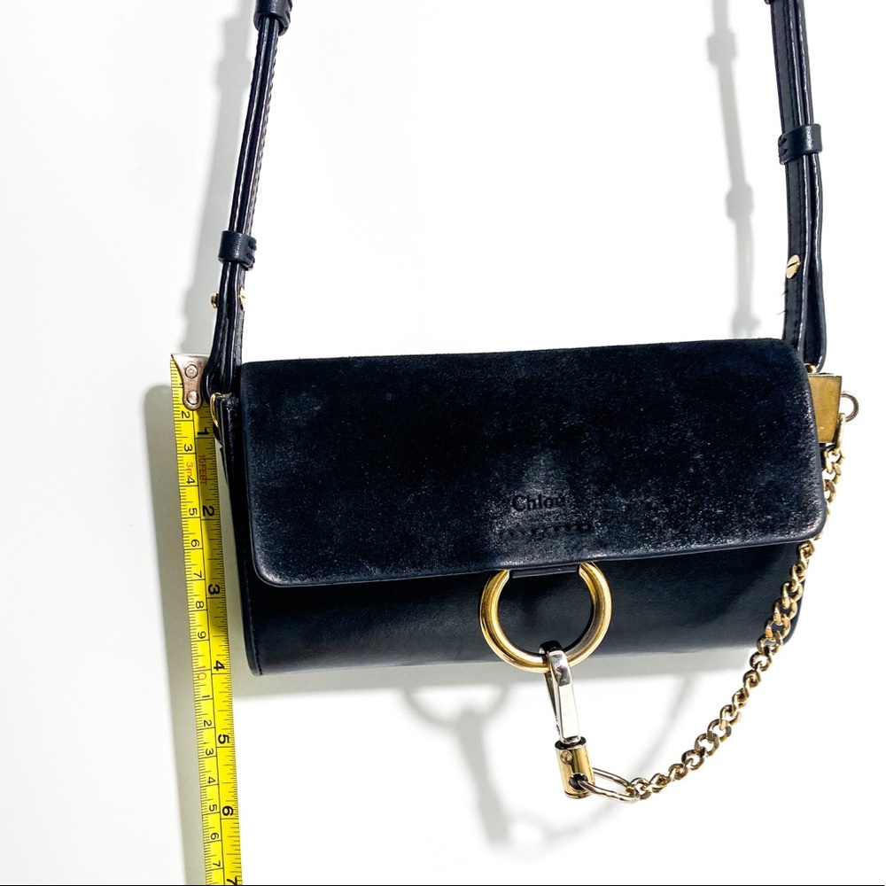 CHLOE Suede Calfskin Mini Faye Bag - Picture 13 of 14
